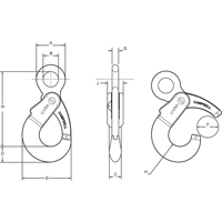 Alloy Steel Eye-Type Self-Locking Hooks Les Distributions ICE