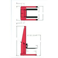 Hydraulic Stacker, Electric Operated, 1500 lbs. Capacity, 60" Max Lift Les Distributions ICE