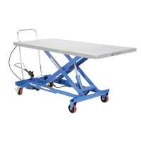 Pneumatic Hydraulic Scissor Lift Table, Steel, 63" L x 31-1/2" W, 1000 lbs. Cap. Les Distributions ICE