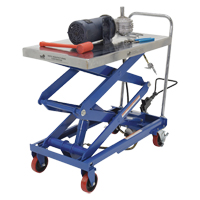 Pneumatic Hydraulic Scissor Lift Table, Steel, 35-1/2" L x 20" W, 800 lbs. Cap. Les Distributions ICE