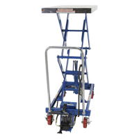 Pneumatic Hydraulic Scissor Lift Table, Steel, 35-1/2" L x 20" W, 800 lbs. Cap. Les Distributions ICE
