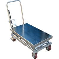 Pneumatic Hydraulic Scissor Lift Table, Stainless Steel, 35-1/2" L x 20" W, 800 lbs. Cap. Les Distributions ICE