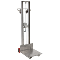 Platform Lift Stacker, Hand Winch Operated, 400 lbs. Capacity, 58" Max Lift Les Distributions ICE