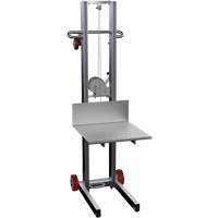 Platform Lift Stacker, Hand Winch Operated, 400 lbs. Capacity, 58" Max Lift Les Distributions ICE