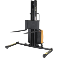 Narrow Mast Powered Lift Stacker, Electric Operated, 1500 lbs. Capacity, 63" Max Lift Les Distributions ICE