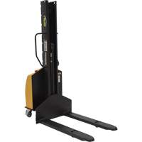 Narrow Mast Powered Lift Stacker, Electric Operated, 1000 lbs. Capacity, 63" Max Lift Les Distributions ICE