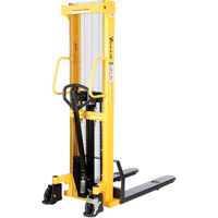 Manual Hydraulic Stacker, Hand Pump Operated, 2000 lbs. Capacity, 63" Max Lift Les Distributions ICE