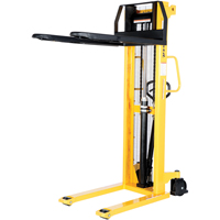 Manual Hydraulic Stacker, Hand Pump Operated, 2000 lbs. Capacity, 63" Max Lift Les Distributions ICE
