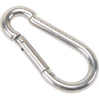 Mousqueton en acier inoxydable, 220 lb (0,11 tonne) Charge d'utilisation max., 3/16" Taille, 5/16" Oeil Les Distributions ICE