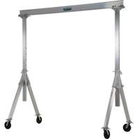 Grue-portique ajustable en aluminium, 8' lo, Capacit&eacute; 2000 lb (1 tonne) Les Distributions ICE