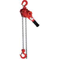 Palan &agrave; levier de s&eacute;rie Super VQ, Lev&eacute;e 5', Cabacit&eacute; 2200 lb (1,1 tonne), Chaîne en Alliage calibre 100 Les Distributions ICE