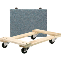 Wood Dollies - Medium-Duty, Polyolefin Wheels, 900 lbs. Capacity, 18" W x 24" D x 7" H Les Distributions ICE