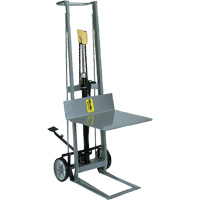 Gerbeur hydraulique &agrave; plateforme, M&eacute;canisme Pompe au pied, Capacit&eacute; de 400 lb, Levage max de 40" Les Distributions ICE