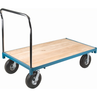 Heavy-Duty Platform Truck, 48" L x 24" W, 1200 lbs. Capacity, Pneumatic Casters Les Distributions ICE