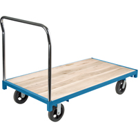 Heavy-Duty Platform Truck, 60" L x 30" W, 2000 lbs. Capacity, Rubber Casters Les Distributions ICE