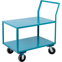 Heavy-Duty Low Profile Shop Carts, 2 Tiers, 18" W x 30" D x 41" H, 2400 lbs. Cap. Les Distributions ICE