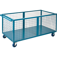 Caisson en treillis m&eacute;tallique, Acier, 75" lo x 30" la x 31,5" h, Volume 30 pi³, Capacit&eacute; 1200 lb Les Distributions ICE
