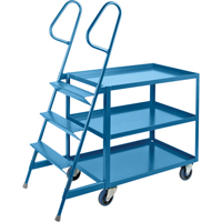 Stock Picking Carts, Steel, 24" W x 52" D, 3 Shelves, 1200 lbs. Capacity Les Distributions ICE