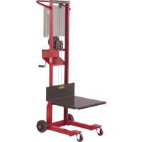 Platform Lift Stacker, Hand Winch Operated, 500 lbs Capacity, 54" Max Lift Les Distributions ICE
