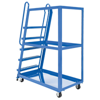 Stock Picking Cart, Steel, 27-7/8" W x 56-1/8" D, 3 Shelves, 1000 lbs. Capacity Les Distributions ICE