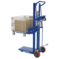Empileur &agrave; plateforme, M&eacute;canisme Pompe au pied, Capacit&eacute; de 750 lb, Levage max de 52" Les Distributions ICE