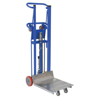 Gerbeur &agrave; plateforme hydraulique, M&eacute;canisme Pompe au pied, Capacit&eacute; de 750 lb, Levage max de 52" Les Distributions ICE