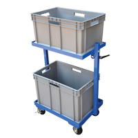 Stock Cart, Steel, 30-11/16" W x 19-1/4" D, 2 Shelves, 200 lbs. Capacity Les Distributions ICE