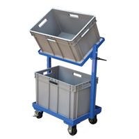 Stock Cart, Steel, 30-11/16" W x 19-1/4" D, 2 Shelves, 200 lbs. Capacity Les Distributions ICE