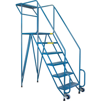Mechanics/Maintenance Rolling Ladder, Steel, 6 Steps, 57" Platform Height Les Distributions ICE