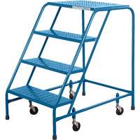 CSA Rolling Step Ladder, 4 Steps, 22" Step Width, 37" Platform Height, Steel Les Distributions ICE