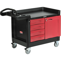 Armoires mobiles & centres de travail Trademaster, 4 tiroirs, 49" lo x 26-1/4" la x 38" h, Noir Les Distributions ICE