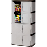 Armoire robuste, Plastique, 3 Tablettes, 72" h x 36" la x 18" P, Mica et charbon Les Distributions ICE