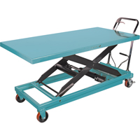 Heavy-Duty Hydraulic Scissor Lift Table, 63" L x 31-7/8" W, Steel, 1100 lbs. Capacity Les Distributions ICE