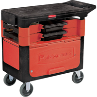 Chariots de travail Trades a/compartiment, 2 tiroirs, 38" lo x 19-1/4" la x 33-3/8" h, Noir Les Distributions ICE