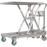Hydraulic Scissor Lift Table, 31-1/2" L x 19-1/2" W, Stainless Steel, 550 lbs. Capacity Les Distributions ICE