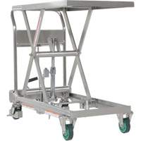 Hydraulic Scissor Lift Table, 31-1/2" L x 19-1/2" W, Stainless Steel, 550 lbs. Capacity Les Distributions ICE