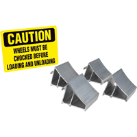 Aluminum Wheel Chock Kit, 7" W x 6" D x 6" H Les Distributions ICE
