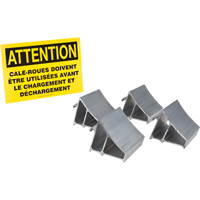 Aluminum Wheel Chock Kit, 7" W x 6" D x 6" H Les Distributions ICE