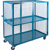 Wire Mesh Truck, 2 Tiers, 63" L x 32" W x 62.5" H, 1200 lbs. Cap. Les Distributions ICE