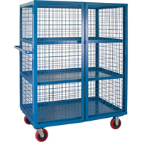 Wire Mesh Truck, 3 Tiers, 51" L x 32" W x 62.5" H, 2400 lbs. Cap. Les Distributions ICE