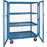 Wire Mesh Truck, 3 Tiers, 51" L x 32" W x 62.5" H, 2400 lbs. Cap. Les Distributions ICE