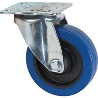 Blue Caster, Swivel, 5" (127 mm), Rubber, 400 lbs. (181 kg.) Les Distributions ICE