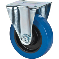 Blue Caster, Rigid, 5" (127 mm), Rubber, 400 lbs. (181 kg.) Les Distributions ICE