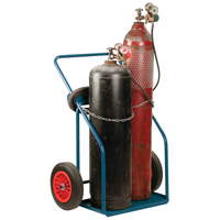 Gas Cylinder Carts, Rubber Wheels, 13" W x 25" L Base, 1000 lbs. Les Distributions ICE