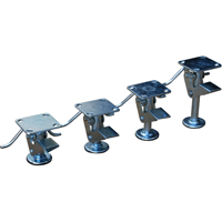 Floor Lock Brakes - Standard Duty, 6-13/16" Extended Height, 5-3/4" Retracted Height, Galvanized Les Distributions ICE
