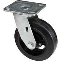 Roulette moul&eacute;, Pivotant, 6" (152,4 mm), Caoutchouc, 550 lb (249 kg) Les Distributions ICE