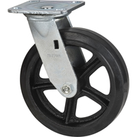 Mold-on Caster, Swivel, 8" (203.2 mm), Rubber, 660 lbs. (299 kg.) Les Distributions ICE