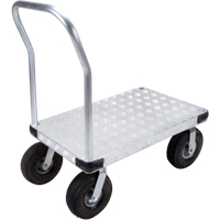 Chariots &agrave; plateforme en aluminium, 24" la x 36" lo, 1600 lb cap, Roues Pneumatique Les Distributions ICE