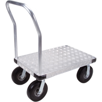 Chariots &agrave; plateforme en aluminium, 24" la x 36" lo, 1200 lb cap, Roues Anticrevaison Les Distributions ICE