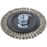 Brosse pour cordon de soudure, Dia. 5", Fils 0,022", Arbre 5/8"-11, Acier inoxydable Les Distributions ICE